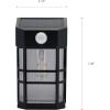 imageSylvania Solar Wall Mount Square Lantern Light with PIR Sensor LED and Battery Included 100 lm 2700K Soft White Silver Finish  1 Pack 62407