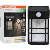 imageSylvania Solar Wall Mount Square Lantern Light with PIR Sensor LED and Battery Included 100 lm 2700K Soft White Silver Finish  1 Pack 62407