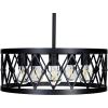imageSylvania 18quot Pendant Round Light Fixture 5Bulb Adjustable Height Hardwire with Accessories Black Matte Finish  1 Pack 63590