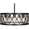 imageSylvania 18quot Pendant Round Light Fixture 5Bulb Adjustable Height Hardwire with Accessories Black Matte Finish  1 Pack 63590