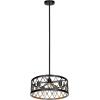 imageSylvania 18quot Pendant Round Light Fixture 5Bulb Adjustable Height Hardwire with Accessories Black Matte Finish  1 Pack 63590