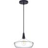 imageSylvania 95quot Pendant Light Fixture with Clear Glass Shade Adjustable Height HardwireAccessories Included MetalBlack Matte  1 Pack 64096