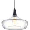 imageSylvania 95quot Pendant Light Fixture with Clear Glass Shade Adjustable Height HardwireAccessories Included MetalBlack Matte  1 Pack 64096