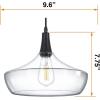 imageSylvania 95quot Pendant Light Fixture with Clear Glass Shade Adjustable Height HardwireAccessories Included MetalBlack Matte  1 Pack 64096