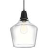 imageSylvania 9quot Pendant Light Fixture with Clear Glass Shade Adjustable Height HardwireAccessories Included MetalBlack Matte  1 Pack 64095