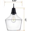 imageSylvania 9quot Pendant Light Fixture with Clear Glass Shade Adjustable Height HardwireAccessories Included MetalBlack Matte  1 Pack 64095