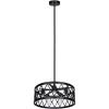 imageSylvania 18quot Pendant Round Light Fixture 5Bulb Adjustable Height Hardwire with Accessories Black Matte Finish  1 Pack 63590