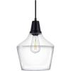 imageSylvania 9quot Pendant Light Fixture with Clear Glass Shade Adjustable Height HardwireAccessories Included MetalBlack Matte  1 Pack 64095
