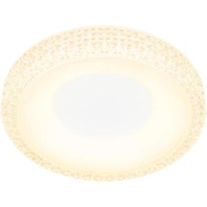 imageSylvania 155quot Flushmount Light Fixture with Integrated LEDs 22W 5 CCT Select 27003000  35004000  5000K Dimmable 1600 LMS HardwireAccessories Included White Finish  1 Pack 64097