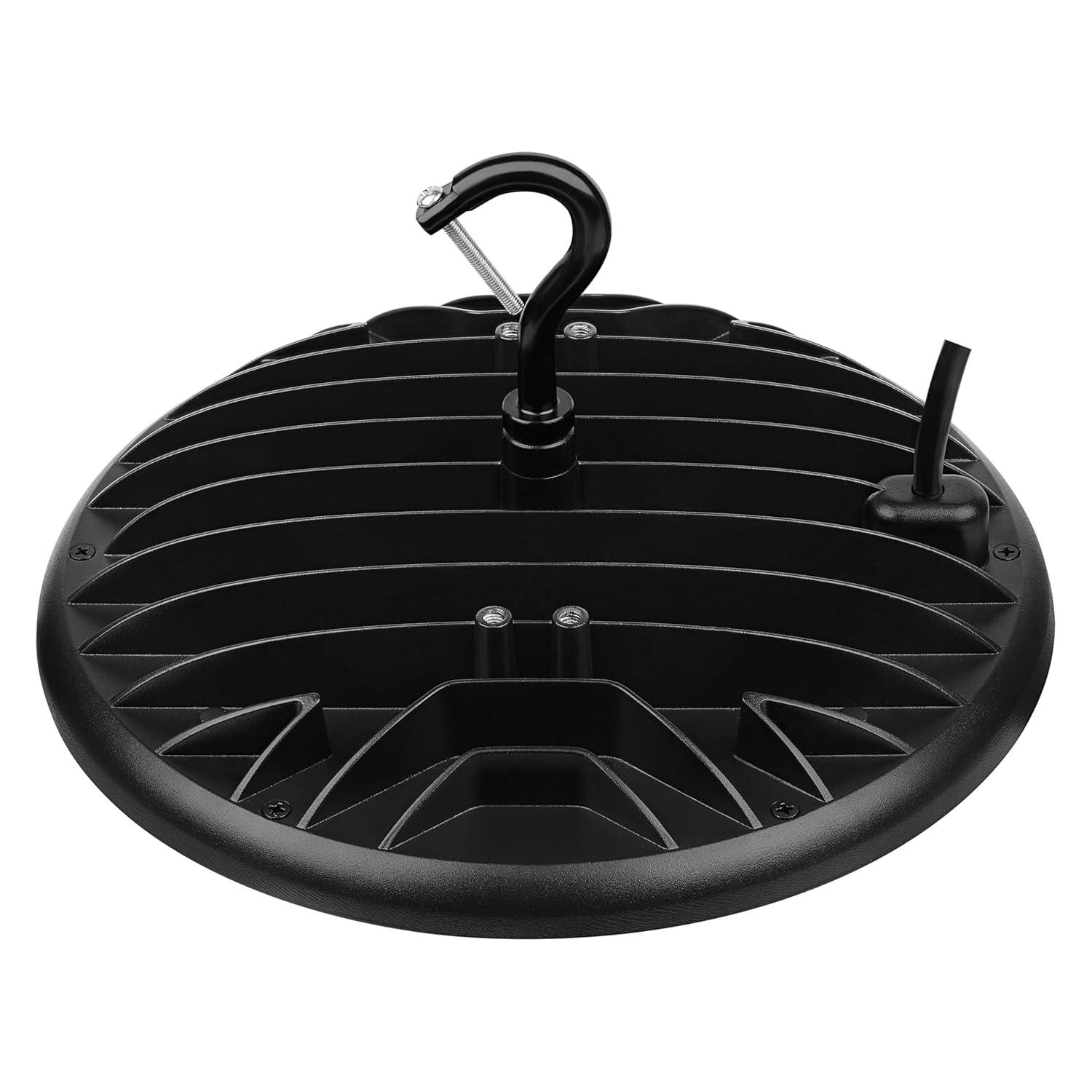 imageSylvania ValueLED UFO High Bay LED Luminaire 150W 16500 LMS 80 CRI 5000K Daylight Black 120V with 6 CordPlug UL Listed  6 Pack 67260