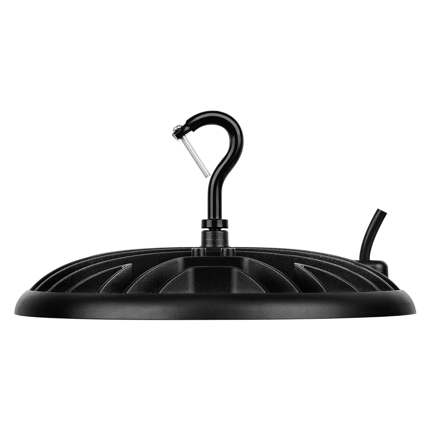 imageSylvania ValueLED UFO High Bay LED Luminaire 150W 16500 LMS 80 CRI 5000K Daylight Black 120V with 6 CordPlug UL Listed  6 Pack 67260