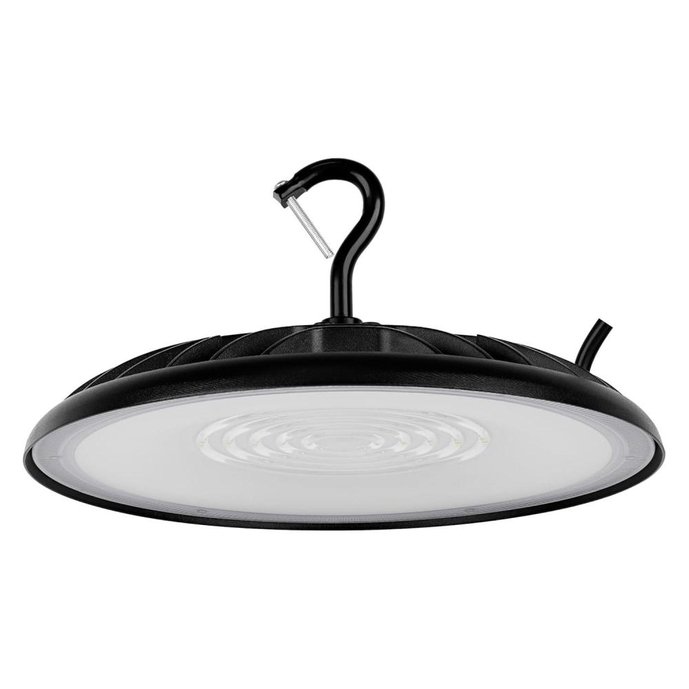 imageSylvania ValueLED UFO High Bay LED Luminaire 150W 16500 LMS 80 CRI 5000K Daylight Black 120V with 6 CordPlug UL Listed  6 Pack 67260