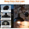 imageLEDVANCE Sylvania Dusk to Dawn Outdoor Barn Lights Farmhouse Wall Sconces with AntiRust Metal Black Exterior Lighting Fixtures for Entryways Porches Sheds Garages  2 Pack 673352 Pack Dusk to dawn Not Bulb