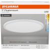 imageSylvania 7 Dual Selectable Slim Ceiling Light Fixture 8W10W12W 8009501150 LMS 5 Color Selectable 27003000  35004000  5000K Dimmable White Finish  1 Pack 67279