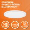 imageSylvania 8 Dual Selectable Slim Ceiling Light Fixture 12W15W18W 125015501850 LMS 5 Color Selectable 27003000  35004000  5000K Dimmable White Finish  1 Pack 67280