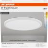 imageSylvania 8 Dual Selectable Slim Ceiling Light Fixture 12W15W18W 125015501850 LMS 5 Color Selectable 27003000  35004000  5000K Dimmable White Finish  1 Pack 67280