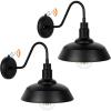 imageLEDVANCE Sylvania Dusk to Dawn Outdoor Barn Lights Farmhouse Wall Sconces with AntiRust Metal Black Exterior Lighting Fixtures for Entryways Porches Sheds Garages  2 Pack 673352 Pack Dusk to dawn Not Bulb