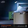 imageSylvania USBPowered ClipOn Portable LED Desk LampReading Light Dimmable Cool White Tap Turn OnOff Batteries Included  1 Pack 64994Cool White