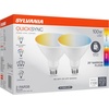 image:imageSylvania QuickSync RGBWSelectable White A19 LED Light Bulb with Remote Control No AppWiFi Required 9W  60W Dimmable 90 CRI Medium Base Frosted Finish  4 Pack 45047PAR3825degree  2 Pack