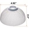 image:imageSYLVANIA White Circular Glass Lamp Shade for Living RoomsHallwaysBedrooms Pairs with SYLVANIA LED Flat Bulb Product 426941 Pack 42703Textured Circle Shape