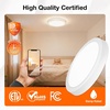 image:imageSylvania 12 Flush Mount LED Fixture 24W 5 Color Select 2700K  5000K 90 CRI 1600 LMS Hardwired White  4 Pack 67376White