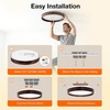 image:imageSylvania 15 Flush Mount LED Ceiling Light Decorative Ring Fixture 5 Color Temperatures 27003000  35004000  5000K 2000 LMS 80 CRI Dimmable Wooden Style Finish  1 Pack 66801Wooden