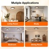 image:imageSylvania 15 Flush Mount LED Ceiling Light Decorative Ring Fixture 5 Color Temperatures 27003000  35004000  5000K 2000 LMS 80 CRI Dimmable Wooden Style Finish  1 Pack 66801Wooden