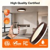 image:imageSylvania 15 Flush Mount LED Ceiling Light Decorative Ring Fixture 5 Color Temperatures 27003000  35004000  5000K 2000 LMS 80 CRI Dimmable Wooden Style Finish  1 Pack 66801Wooden