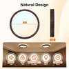 image:imageSylvania 15 Flush Mount LED Ceiling Light Decorative Ring Fixture 5 Color Temperatures 27003000  35004000  5000K 2000 LMS 80 CRI Dimmable Wooden Style Finish  1 Pack 66801Wooden