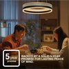 image:imageSylvania 195 Pendant Light Fixture with Integrated LEDs Dimmable 5 CCT Select 27003000  35004000  5000K Black MatteClear Bubble Lens  1 Pack 64017