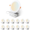 image:imageSylvania 6 Slim Microdisk Downlight 12W 5 CCT Select 2700K  5000K 1000 LMS 90 CRI Dimmable WetRated White  12 Pack 673785CCT in One 2700K3000K3500K4000K5000K