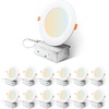 image:imageSylvania 6 Slim Microdisk Downlight 12W 5 CCT Select 2700K  5000K 1000 LMS 90 CRI Dimmable WetRated White  12 Pack 673785CCT in One 2700K3000K3500K4000K5000K