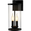 image:imageSylvania Wall Mount Lantern 2Bulb Light Fixture IndoorOutdoor Black Steel and Clear Glass Sconce for PatiosEntrywaysWalkwaysGarages Wet Rated Bulbs Sold Separately  1 Pack 67262