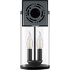 image:imageSylvania Wall Mount Lantern 2Bulb Light Fixture IndoorOutdoor Black Steel and Clear Glass Sconce for PatiosEntrywaysWalkwaysGarages Wet Rated Bulbs Sold Separately  1 Pack 67262