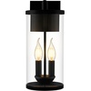 image:imageSylvania Wall Mount Lantern 2Bulb Light Fixture IndoorOutdoor Black Steel and Clear Glass Sconce for PatiosEntrywaysWalkwaysGarages Wet Rated Bulbs Sold Separately  1 Pack 67262