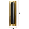 image:imageSylvania Wall Mount Lantern LED Light Fixture IndoorOutdoor Use WetRated with Integrated Dimmable LED Black and Gold Finish 3000K Warm White  1 Pack 67263