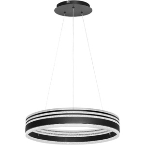 image:imageSylvania 195 Pendant Light Fixture with Integrated LEDs Dimmable 5 CCT Select 27003000  35004000  5000K Black MatteClear Bubble Lens  1 Pack 64017
