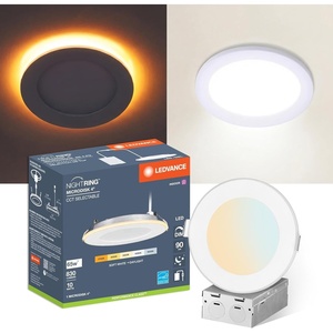 image:imageSylvania 6 Slim Microdisk Downlight 12W 5 CCT Select 2700K  5000K 1000 LMS 90 CRI Dimmable WetRated White  12 Pack 673785CCT in One 2700K3000K3500K4000K5000K