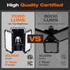 image:imageSylvania 3 Leaf LED Garage Lights for Basement Barn Shed Warehouse Attic 80W AdjustableFold 7000 LMS E26 Base 5000K Daylight Black  2 Pack 426913 Leaf  80W