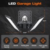 image:imageSylvania 3 Leaf LED Garage Lights for Basement Barn Shed Warehouse Attic 80W AdjustableFold 7000 LMS E26 Base 5000K Daylight Black  2 Pack 426913 Leaf  80W