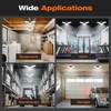 image:imageSylvania 3 Leaf LED Garage Lights for Basement Barn Shed Warehouse Attic 80W AdjustableFold 7000 LMS E26 Base 5000K Daylight Black  2 Pack 426913 Leaf  80W
