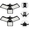 image:imageSylvania 3 Leaf LED Garage Lights for Basement Barn Shed Warehouse Attic 80W AdjustableFold 7000 LMS E26 Base 5000K Daylight Black  2 Pack 426913 Leaf  80W