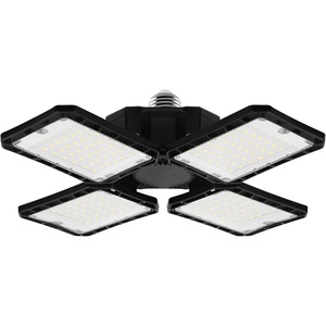 image:imageSylvania 3 Leaf LED Garage Lights for Basement Barn Shed Warehouse Attic 80W AdjustableFold 7000 LMS E26 Base 5000K Daylight Black  2 Pack 426914 Leaf  100W
