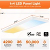 image:imageSylvania 1x4 Flush MountSuspension Mount LED Ceiling Panel Light 36W 5 Color Selectable 27003000  35004000  5000K 4200 LMS 50000 Hrs Dimmable  1 Pack 67799