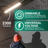 image:imageSylvania 4ft Linkable LED Shop Light Double Barrel 3 CCT 300040005000K Select 40W 4500 LMS Utility LED Strip Light Fixture for Garages White  1 Pack 667383CT in One 3000K4000K5000K