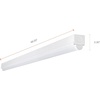 image:imageSylvania 4ft Linkable LED Shop Light Double Barrel 3 CCT 300040005000K Select 40W 4500 LMS Utility LED Strip Light Fixture for Garages White  1 Pack 667383CT in One 3000K4000K5000K