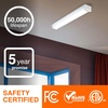 image:imageSylvania 4ft Linkable LED Shop Light Double Barrel 3 CCT 300040005000K Select 40W 4500 LMS Utility LED Strip Light Fixture for Garages White  1 Pack 667383CT in One 3000K4000K5000K