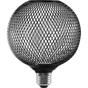 image:imageSylvania LED Glass Lamp with Textured Circle Shape 35W E26 Medium Base 300 Lumens 3000K Warm White for Living RoomsHallwaysBedrooms  1 Pack 42697Black bulbRound Black Mesh Shape