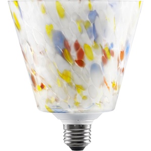 image:imageSylvania LED Glass Lamp with Textured Circle Shape 35W E26 Medium Base 300 Lumens 3000K Warm White for Living RoomsHallwaysBedrooms  1 Pack 42697White bulbColorful Trapezoid Shape