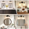 image:imageLEDVANCE Sylvania Bathroom Light Fixture with 1 Clear Glass Shade Iron with Black Finish E26 Medium Base Vanity Lights for Bathrooms Foyers Entryways  2 Pack 679702 light